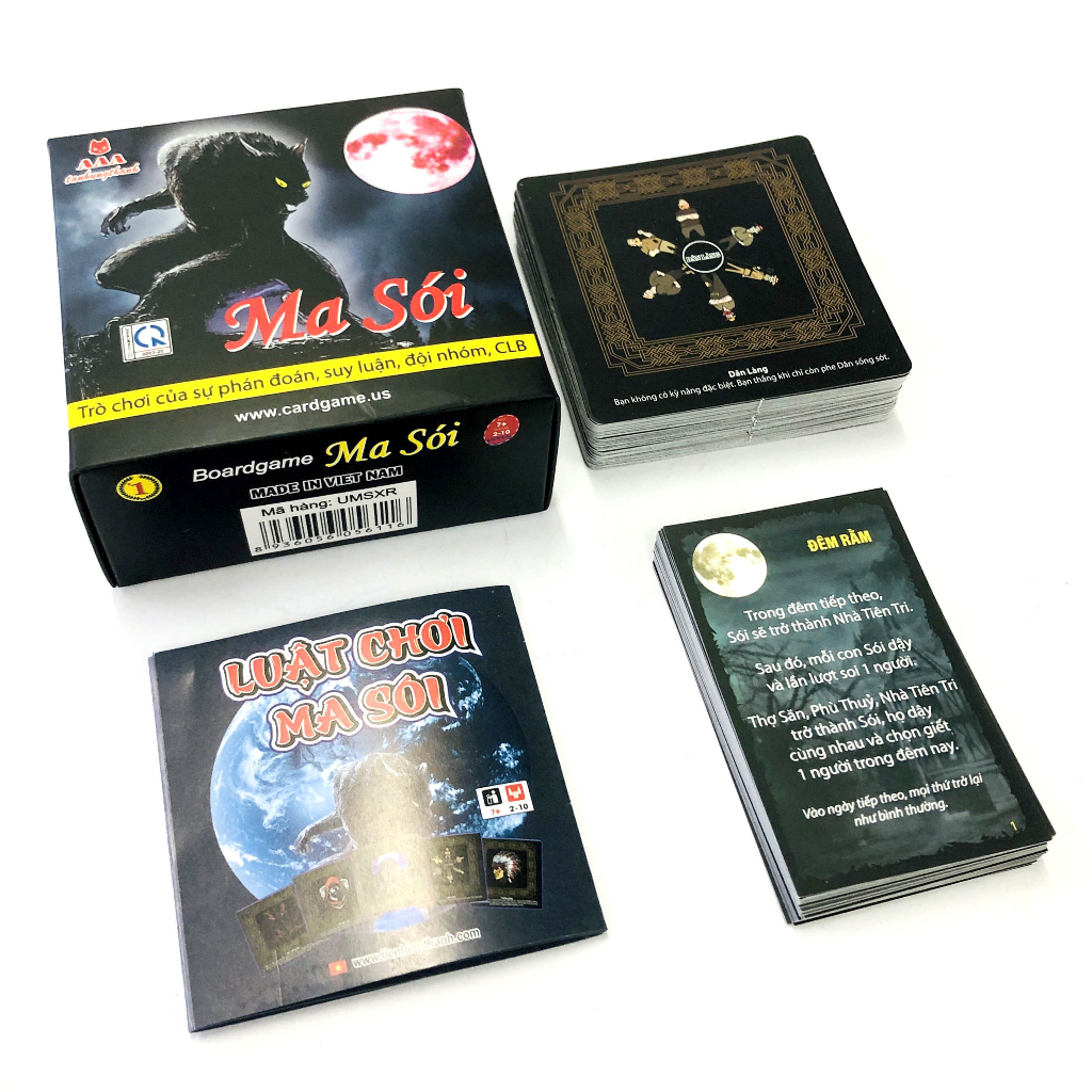 Bài ma sói cao cấp LIÊN HIỆP THÀNH, Board game giải trí, Bộ 90 lá dày chống nước TOP VUI