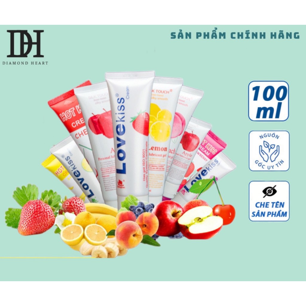 Gel bôi trơn Love Kiss 100ml giúp tăng khoái cảm kéo dài thời gian khi quan hệ