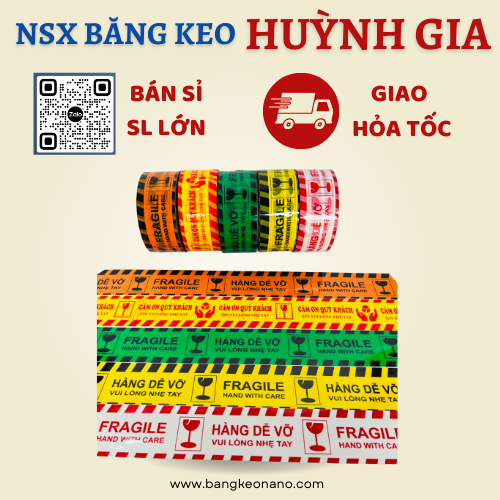 Băng Keo Hàng Dễ Vỡ 1.2Kg Nhiều Màu Sắc Đóng Gói Hàng Hóa