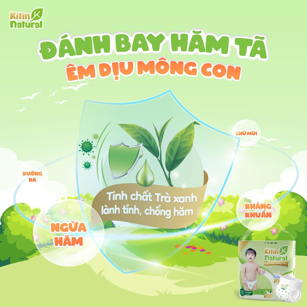 [DEAL HOT] MUA 2 TẶNG 1 - Combo 2 bịch Kitin Natural tã quần kháng khuẩn, chống hăm