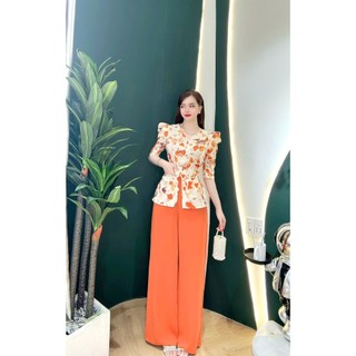 BỘ BÀ BA LỤA HOA 3D TAY PHỒNG