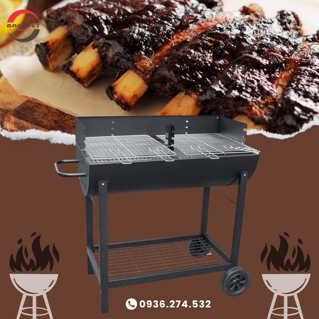 Bếp nướng than hoa, bếp nướng dã ngoại, bếp nướng BBQ không nắp đậy.