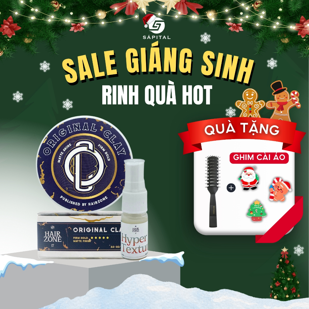 Sáp vuốt tóc Original Clay tặng Hyper Texture 10ml