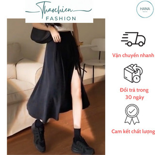 {KÈM VIDEO} CHÂN VÁY MIDI XẺ TÀ KÈM DÂY BUỘC HOT HIT