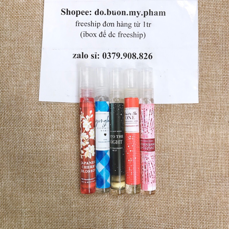 Set Body Mist Bath & Body Works  - Xịt thơm toàn thân hương nước hoa