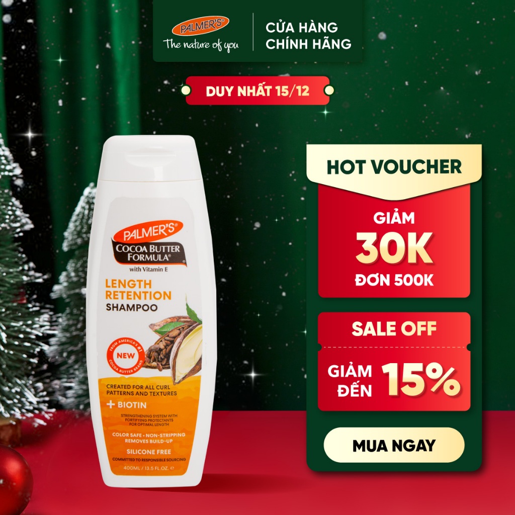 Dầu gội Biotin hương CaCao Palmer's 400ml