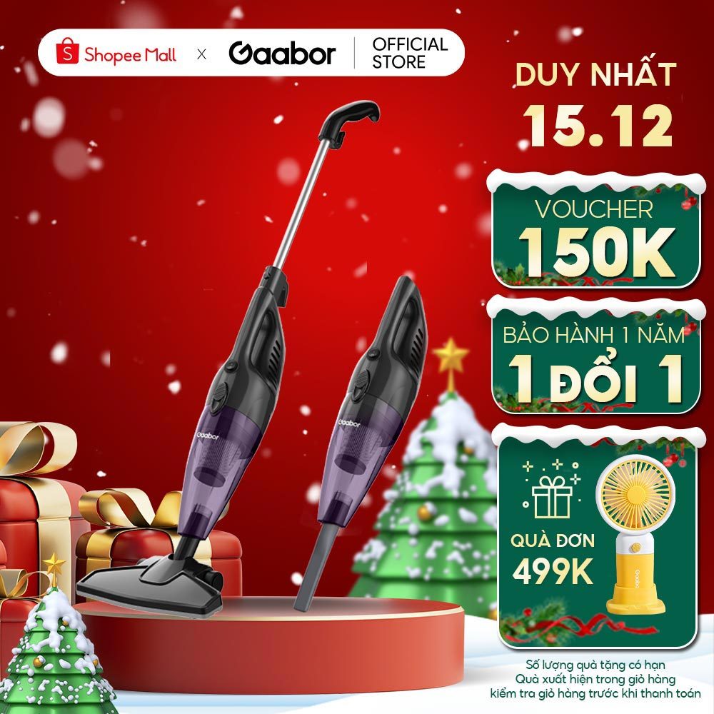 Máy hút bụi Gaabor GVCW-M15A02 lực hút siêu mạnh 16000Pa cầm tay nhỏ gọn bộ lọc 3 lớp sạch sâu