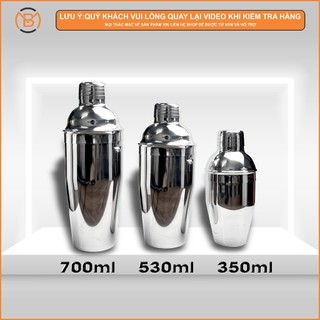Shaker inox 350ml , 550ml , 700ml - Bình lắc inox pha chế - Pha chế rượu, cà phê, cocktail - Thiết bị trà chanh trà sữa