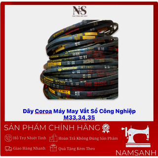 Dây curoa (coroa) loại tốt sử dụng cho máy vắt sổ , máy kansai , máy may công nghiệp bản M đủ size 21,22,23–>55,56….