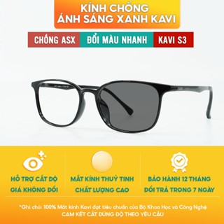 Kính Đổi Màu Nhanh Khi Ra Nắng và Chống Ánh Sáng Xanh Hàn Quốc KAVI S3 - Mắt Kính Tự Cân Bằng Sáng Giảm Chói Ngày Đêm