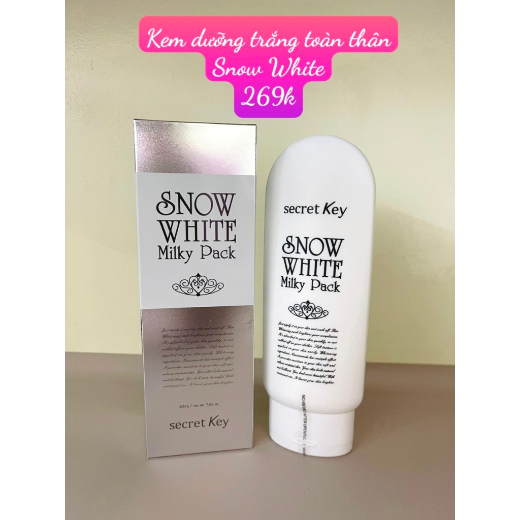 Kem body trắng da CHÍNH HÃNG Secret Key Snow White Milky Pack 200g