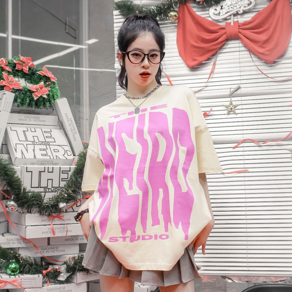 LOCAL BRAND Áo thun The Weird Phong Cách Unisex Form Rộng ATK804