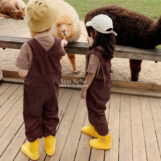 Quần yếm trẻ em chất nhung cotton mềm, thoáng, bé trai bé gái (yếm Nene) (+10% phí sàn) ( T-Ju thiết kế)