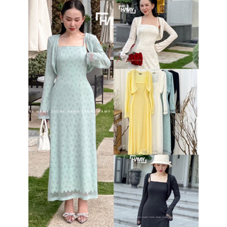 Đầm Dây Áo Khoác Dài