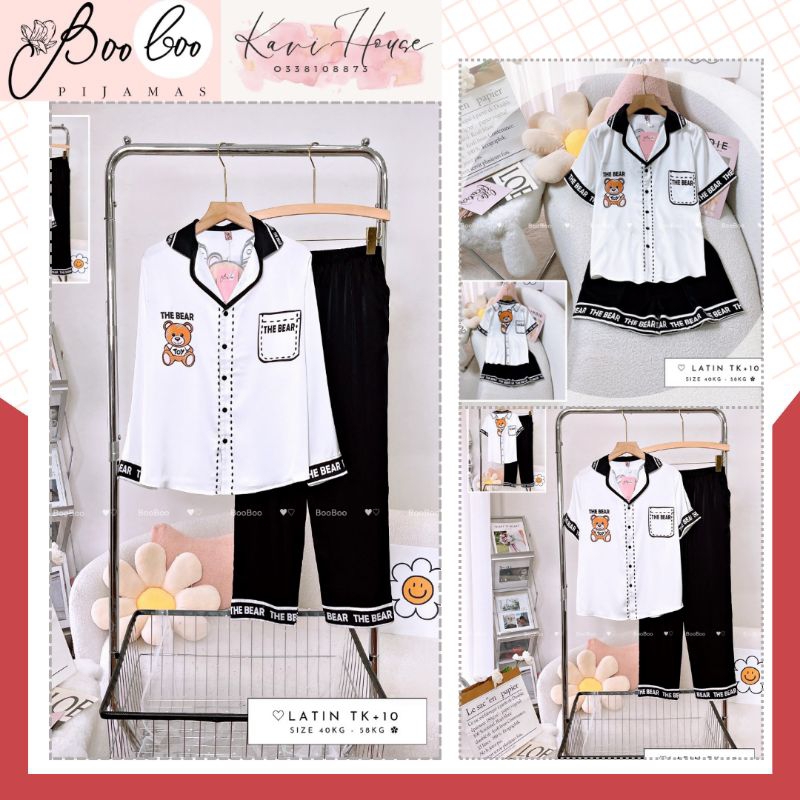 𝑲𝑨𝑽𝑰𝑯𝑶𝑼𝑺𝑬🌻Đồ Bộ Mặc Nhà Pijama 𝑩𝑶𝑶 𝑩𝑶𝑶 Lụa Latin Freesize Hàng Thiết Kế