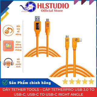 Dây tether tools – cáp tetherpro usb 3.0 to usb-c, usb-c to usb-c right angle – dài 4.6m hl studio