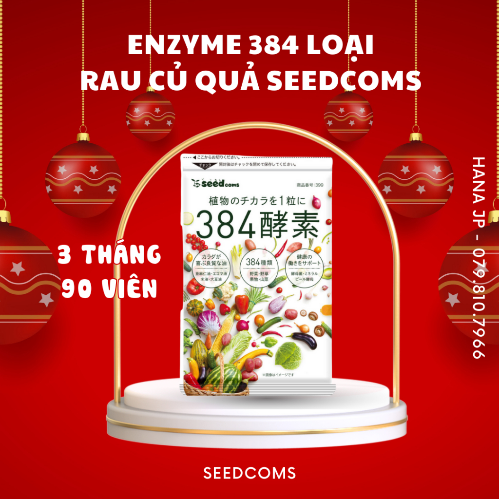 Viên uống Enzyme rau củ 384 loại Seedcoms
