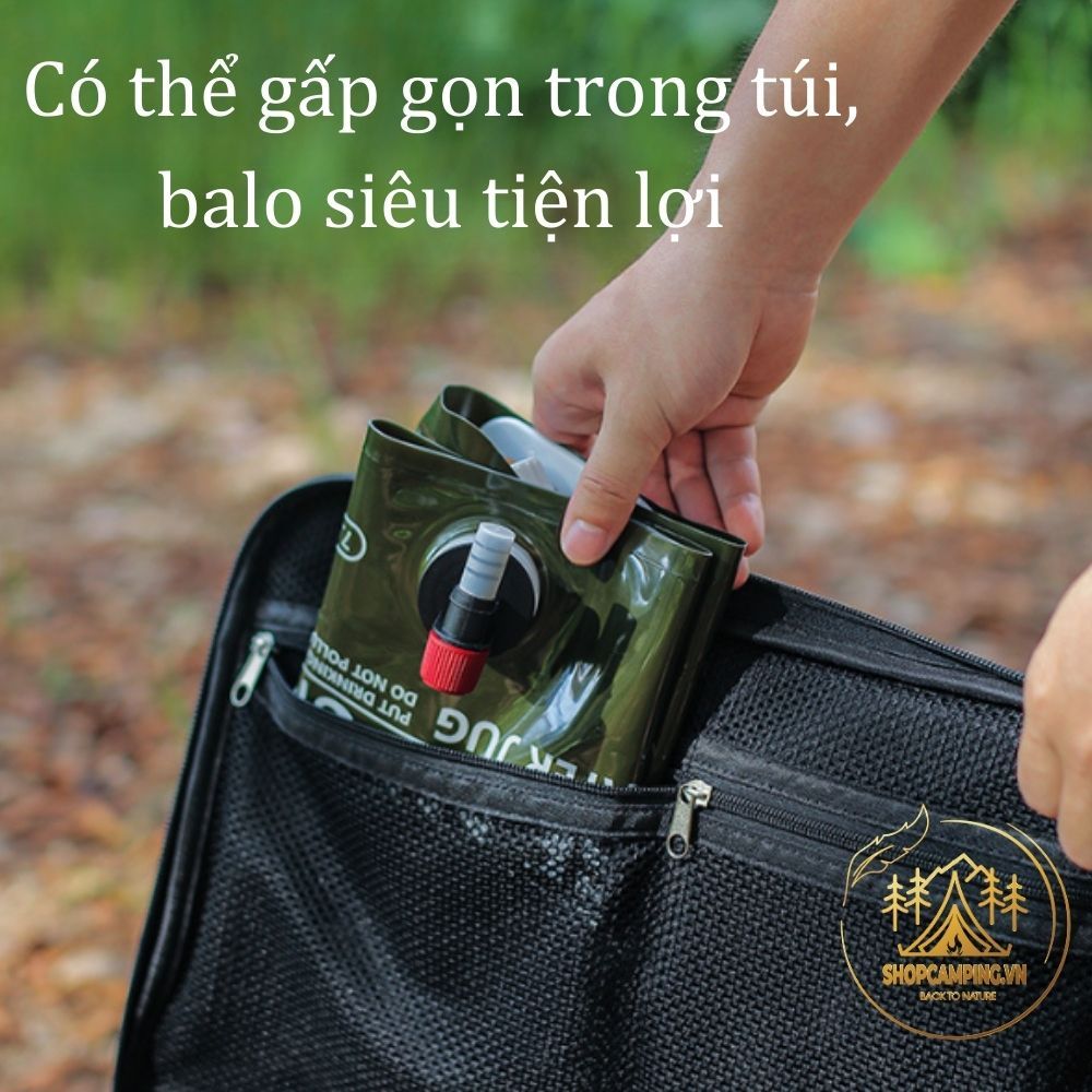 Túi đựng nước gấp gọn 7,5L Ise Mount, túi nước dã ngoại, cắm trại - Camping VietNam