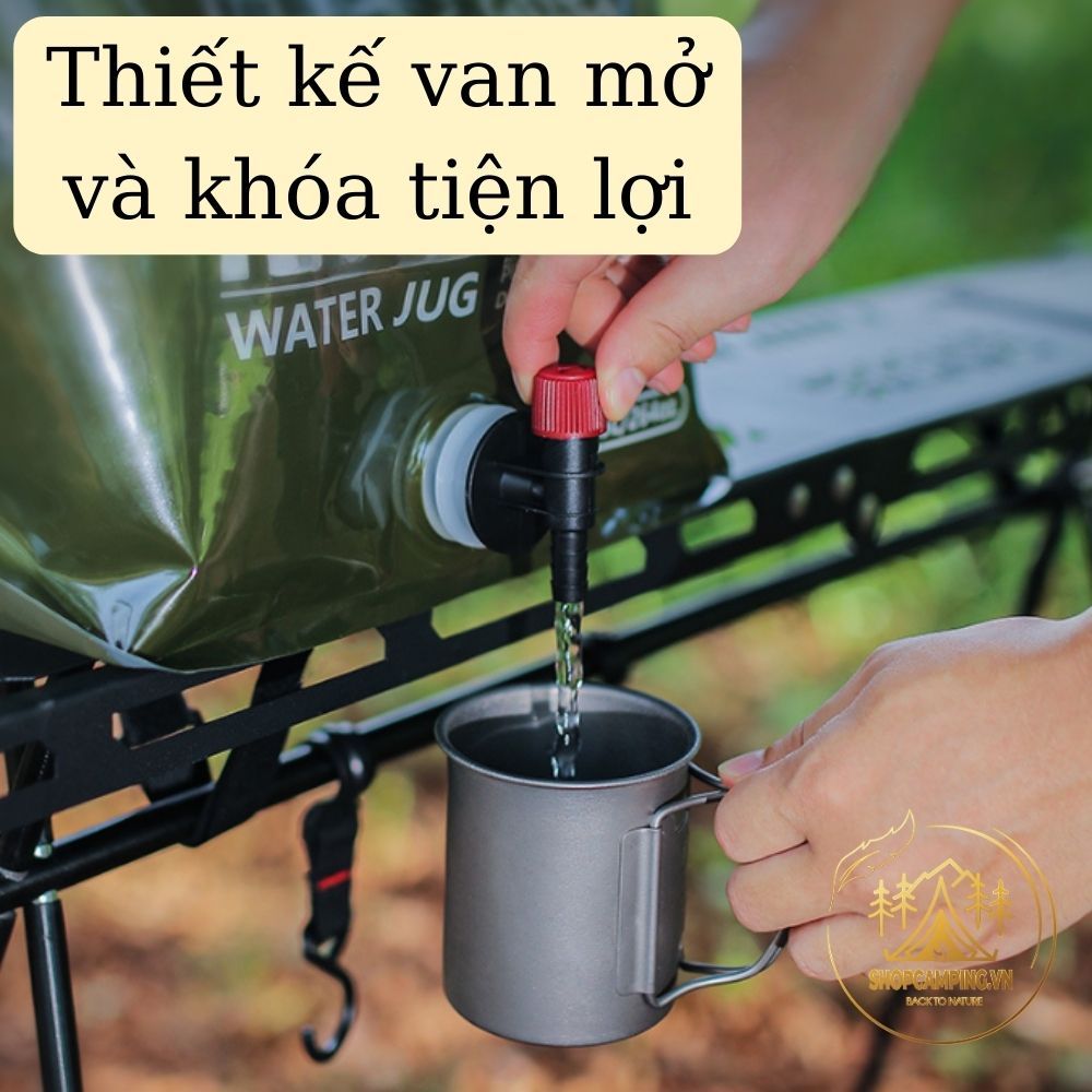 Túi đựng nước gấp gọn 7,5L Ise Mount, túi nước dã ngoại, cắm trại - Camping VietNam
