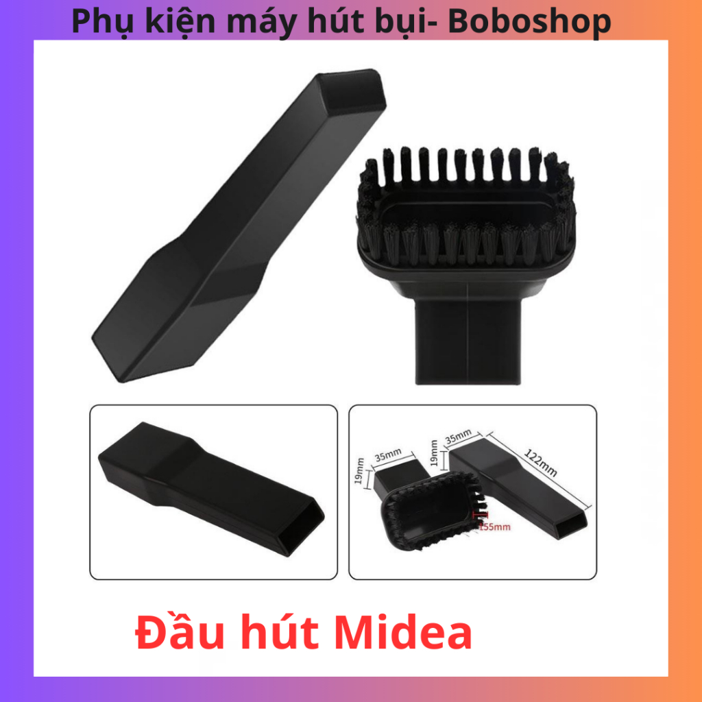 Đầu chổi máy hút bụi Midea SC861/ SC861A, đầu chổi hút bụi vuông 35mm- Hàng mới 100%