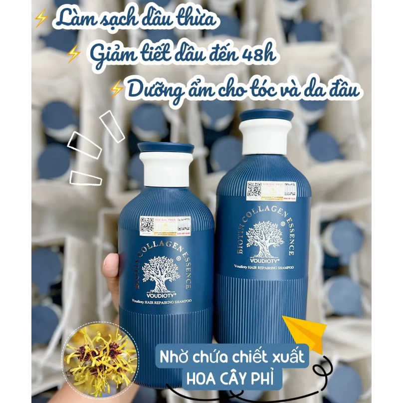Cặp Gội Xả Biotin & Collagen Essence 500ml
