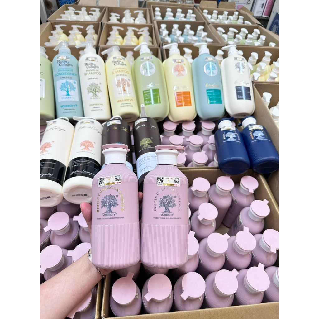 Cặp Gội Xả Biotin & Collagen Essence 500ml