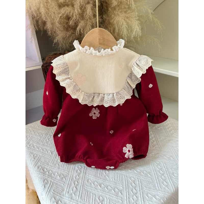 Bodysuit cho bé gái diện Noel kiểu dáng tiểu thư dễ thương Tiệm Nhà Bơ