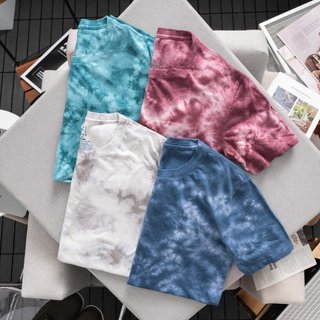 ÁO BIGSIZE - Áo Thun Nam Cổ Tròn Hoạ Tiết Vải Loang Size Từ 55kg-110kg Chất Liệu Thun Cotton Co Giãn Thoáng Mát ATL101