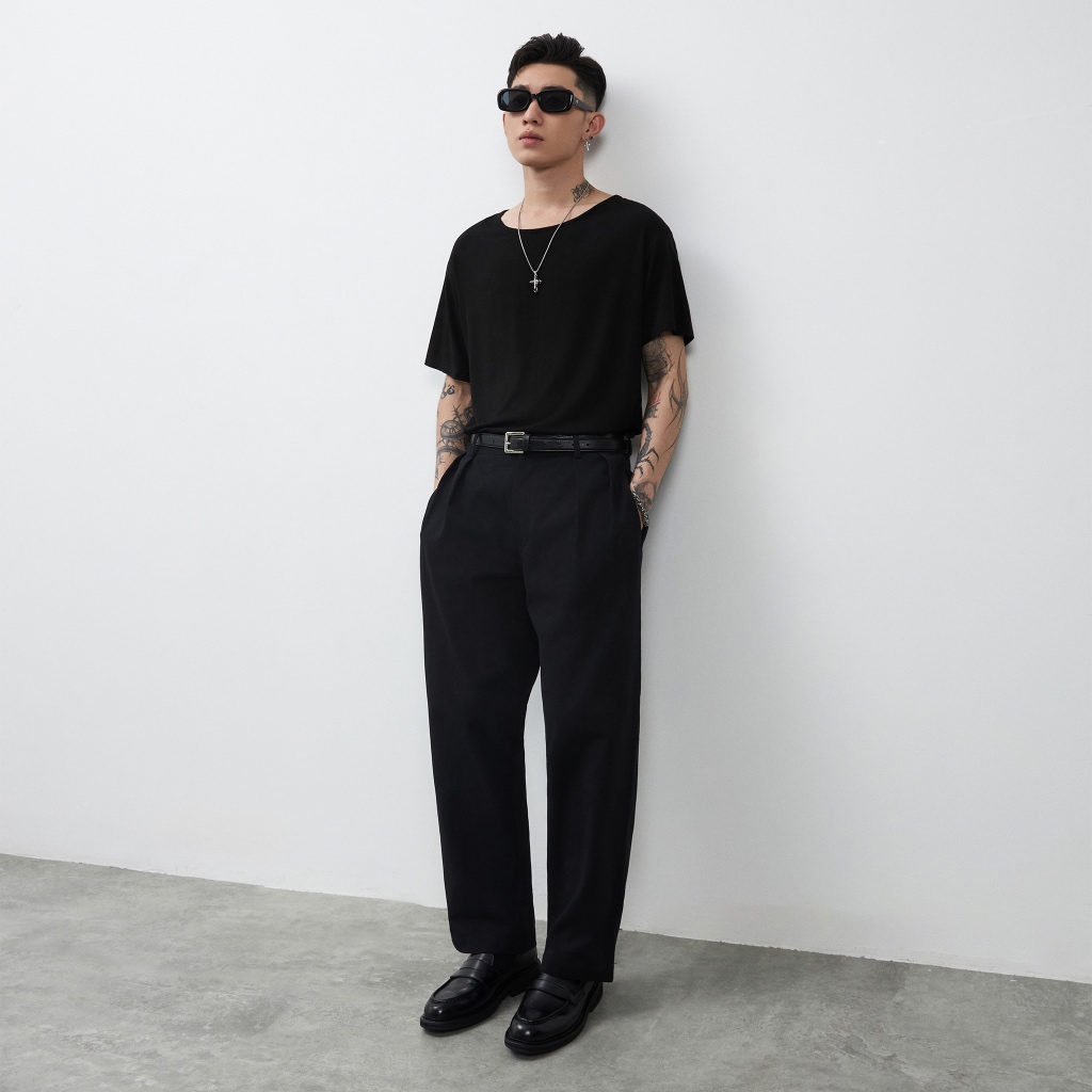 Giày Penny Loafer Nam Nữ TARMOR Da Thật Màu Đen TM02   Penny Loafer TM02 In Black Leather