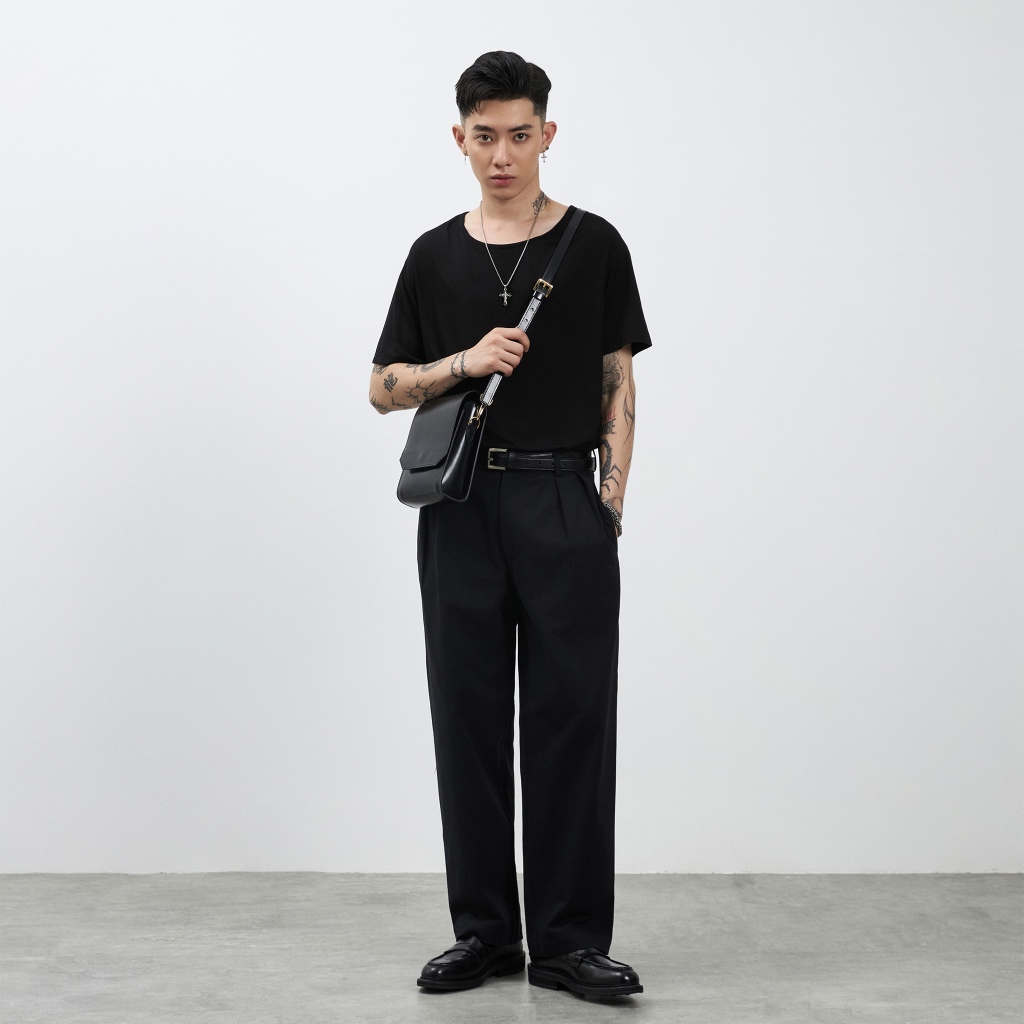 Giày Penny Loafer Nam Nữ TARMOR Da Thật Màu Đen TM02   Penny Loafer TM02 In Black Leather