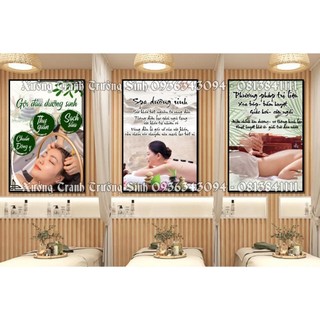 Bộ 3 tranh spa dưỡng sinh mẫu mới nhất