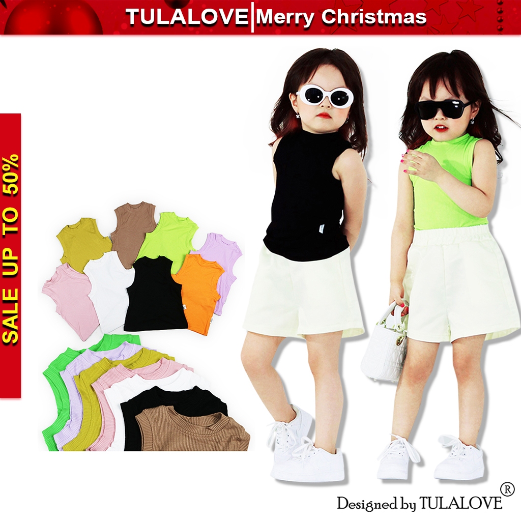 Áo Ba Lỗ Mùa Hè Cho Bé Gái Form Ôm Body Tulalove Vải Thun Tăm Lạnh Chất Lượng Cao