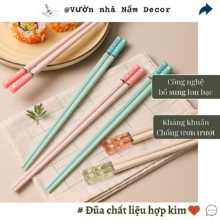 Đũa ăn kháng khuẩn chống trơn trượt Hoa Nhí
