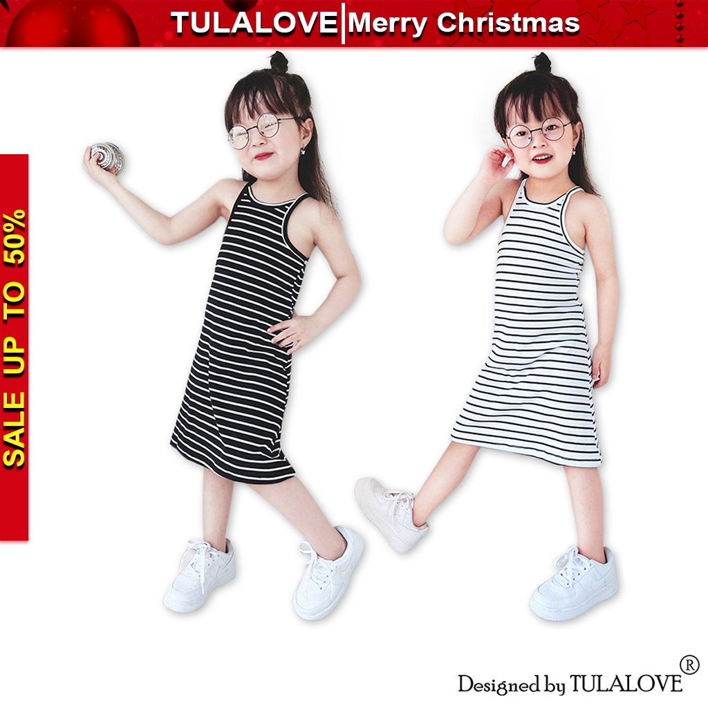 Váy Zip Kẻ Trắng Đen Cho Bé Gái váy bé gái Tulalove