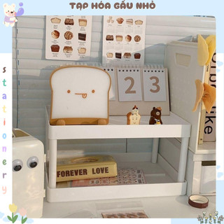 Kệ nhựa MUJI để bàn, giá để đồ 2 tầng kệ để đồ trang điểm
