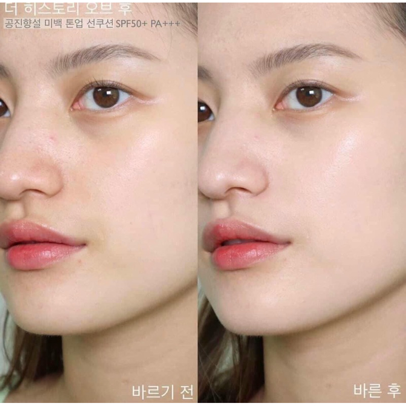 Phấn nước cushion Whoo dưỡng trắng da đông y chống nắng SPF50+/PA+++ fullsize unbox