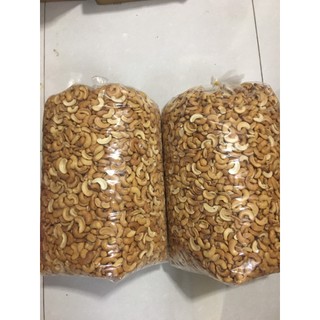 1KG HẠT ĐIỀU RANG MUỐI LOẠI VỠ - BỂ ( còn vỏ lụa )