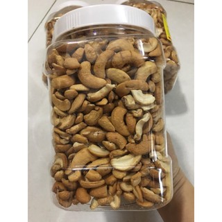 1KG HẠT ĐIỀU RANG MUỐI LOẠI VỠ - BỂ ( còn vỏ lụa )