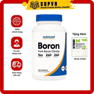 [5mg - 240Viên] Nutricost Boron 5mg Hỗ Trợ Tăng Hệ Miễn Dịch Sinh Lý Cho Nam lọ 240 Viên