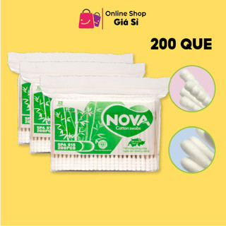 Tăm bông người lớn kháng khuẩn nova thân trúc tb01-515 trúc 200 que