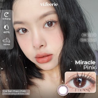 Kính áp tròng hồng choco Miracle Pink I-One Lens full độ-VF Lens