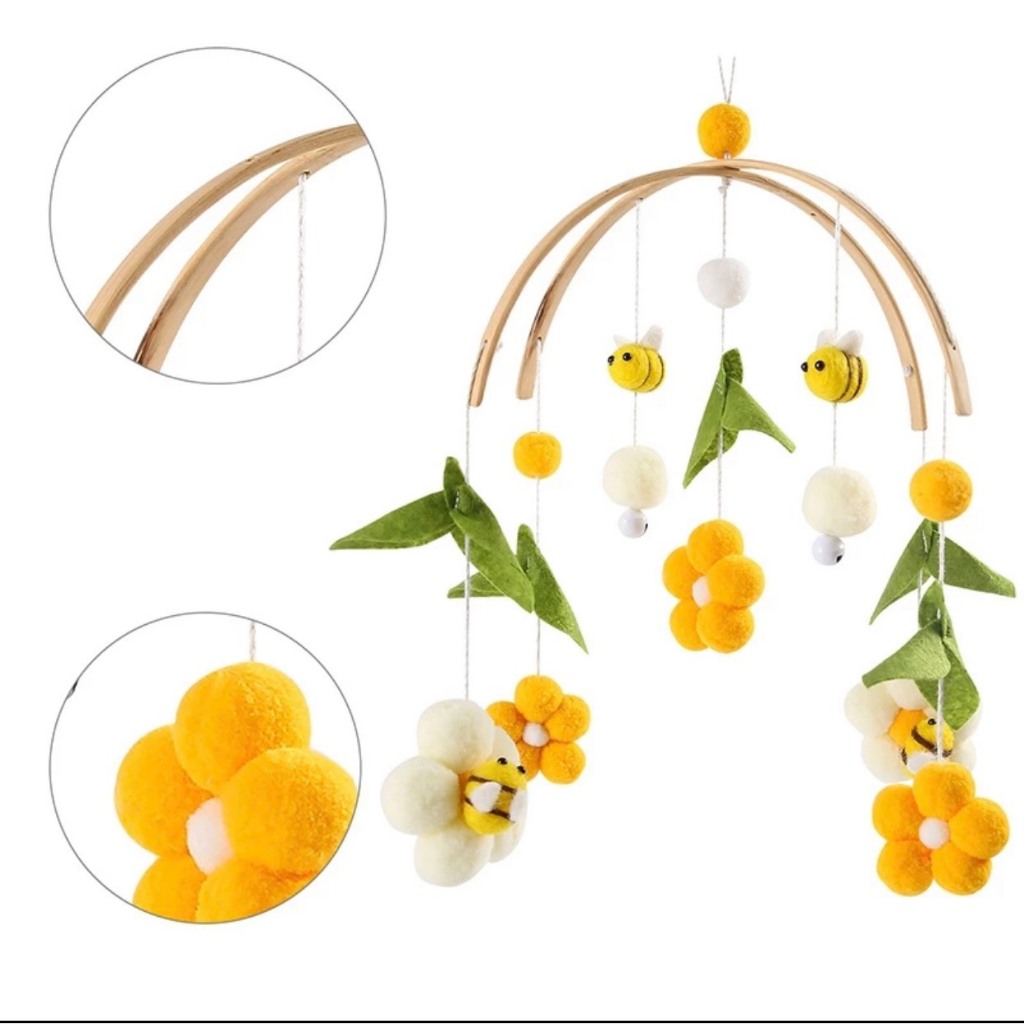 Đồ chơi treo nôi cũi cho bé COCOBEE nhiều màu rực rỡ giúp tăng kích thích thị giác