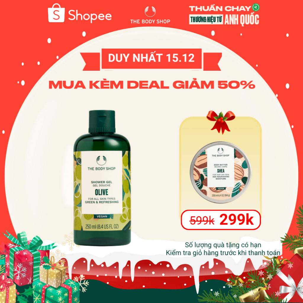 Sữa tắm dạng gel The Body Shop Olive Shower Gel 250ml