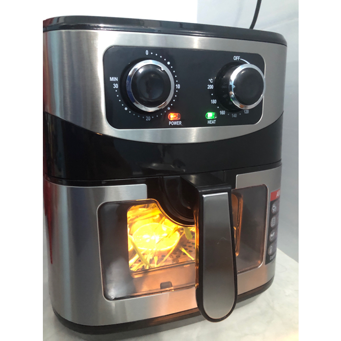 Nồi chiên Không dầu 10L Mặt kính siêu tiện dụng, Xuất xứ Thái Lan Dung tích lớn Dung tích lớn chiên nguyên con