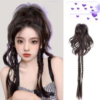 Búi tết tóc giả búi ngoạm tóc tết, búi tóc giả nữ, búi cải trang, búi tóc giả, tóc giả tết bính TNDN54