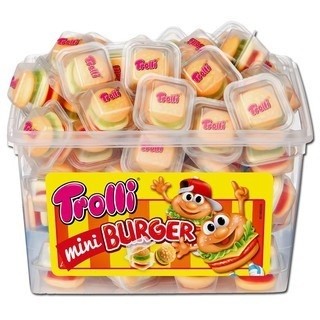 Kẹo dẻo trolli burger hộp - đức