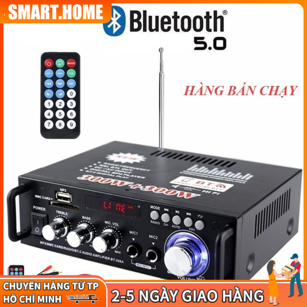 【Free ship】Amply Bluetooth Mini AK380,Amli Karaoke Nghe Nhạc 12V/220V Dùng Cho Gia Đình Và Trên Xe O