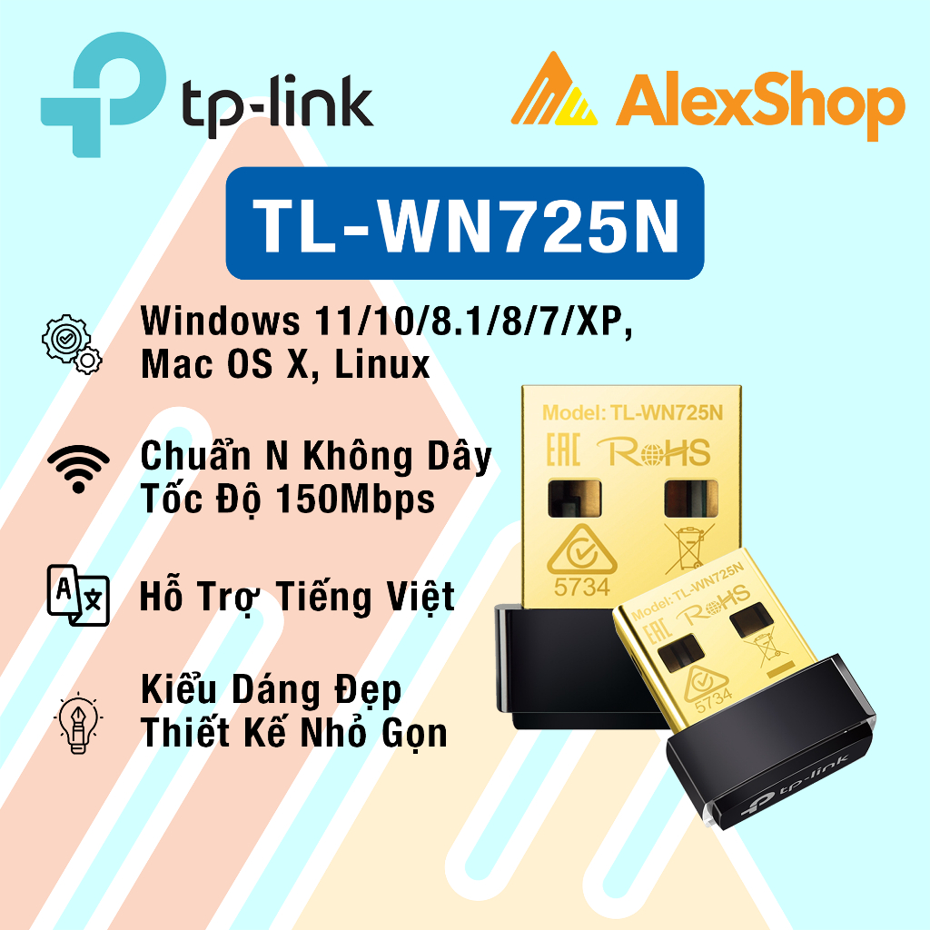 Thiết Bị Thu Sóng USB WiFi TP-Link WN725N Chính Hãng 150Mbps