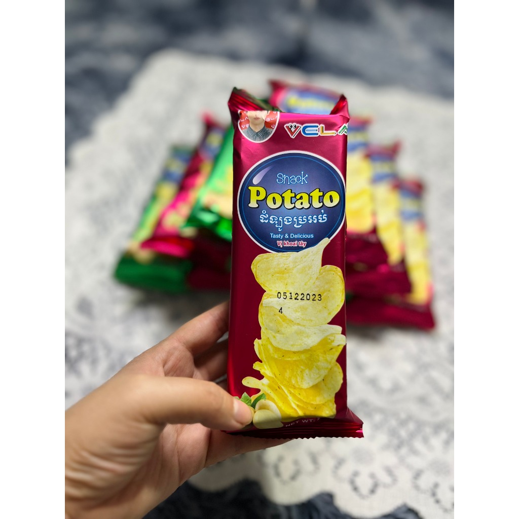 Bán sỉ Snack khoai tây potato vela bịch 30 gói giòn ngon hấp dẫn, đồ ăn vặt giá rẻ nhất thị trường