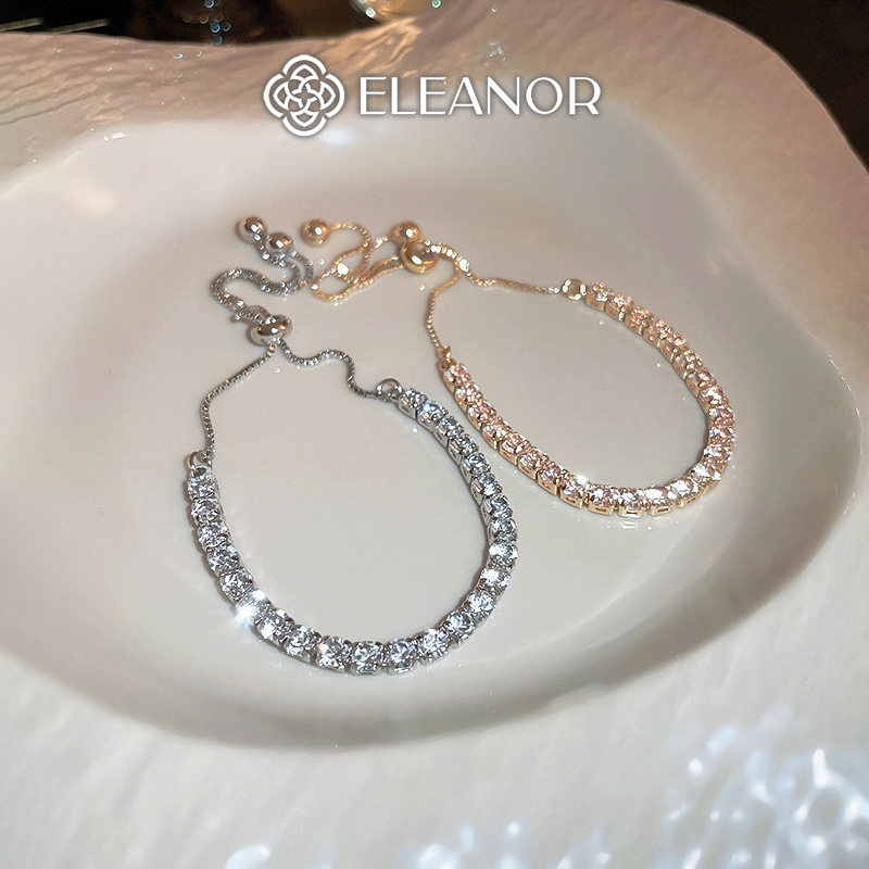 Vòng tay nữ Eleanor Accessories thiết kế dây rút đính đá phụ kiện trang sức 6942